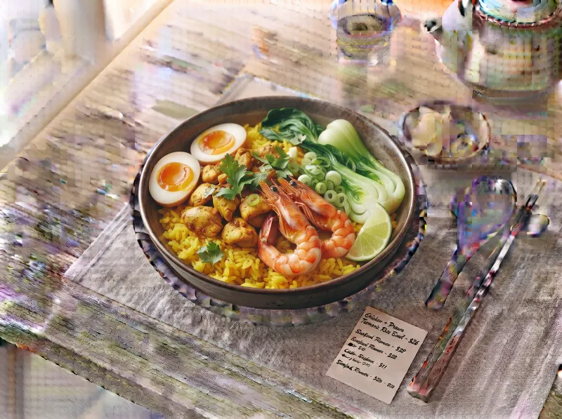 Chicken + Prawn Turmeric Rice Bowl