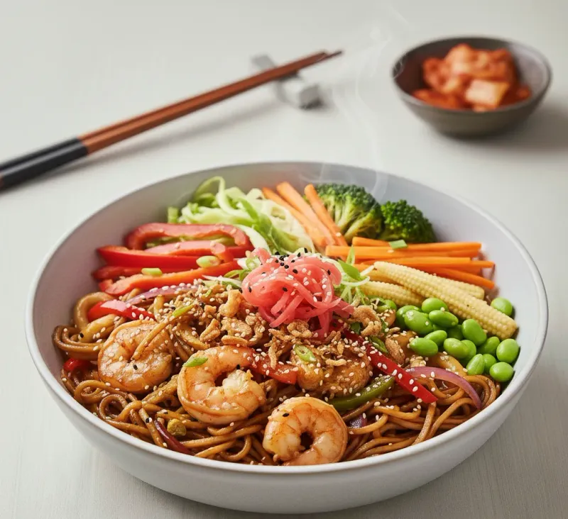 Chicken + Prawn Yasai Yaki Soba