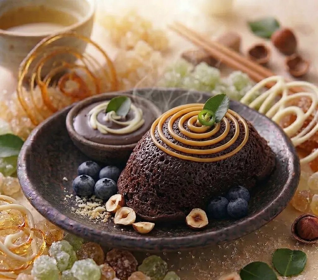 Smoked Chocolate Caramel Cake