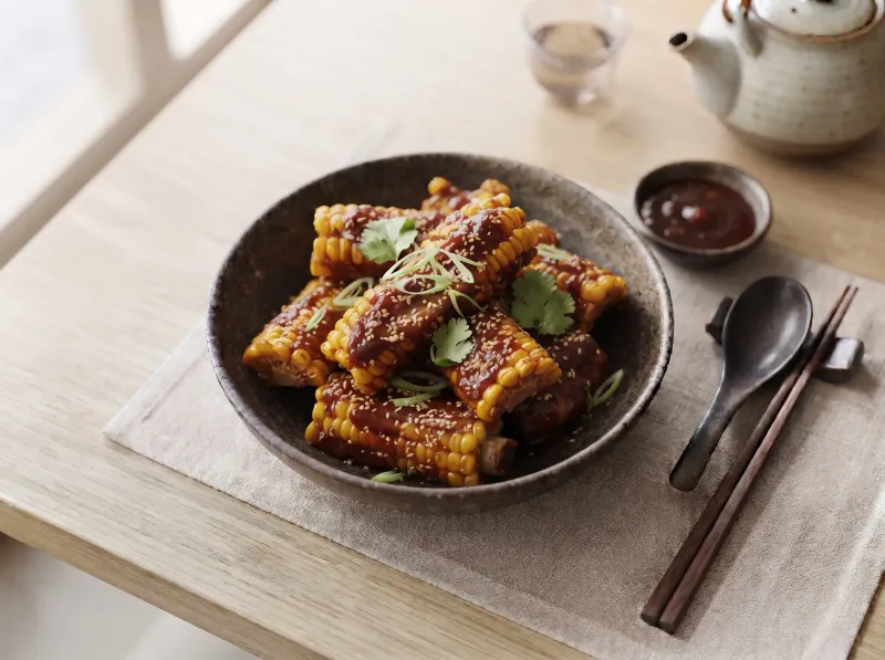 Gochujang Tamarind Corn Ribs