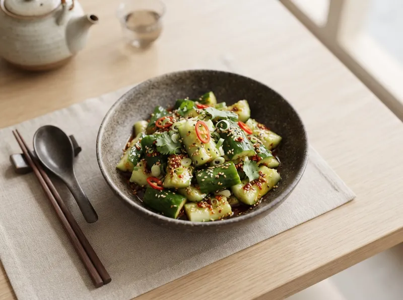 Spicy Smashed Cucumber